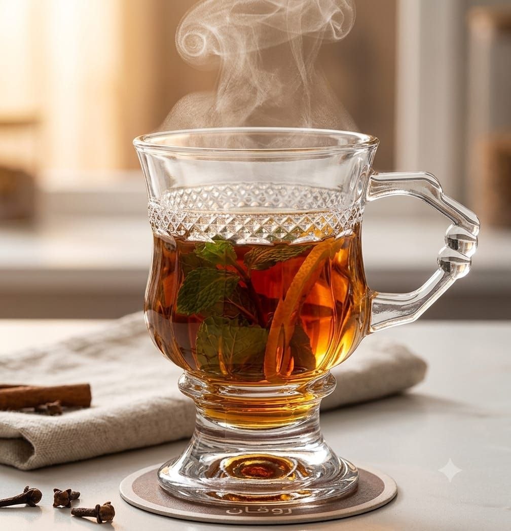 طقم مجات شاي شفاف